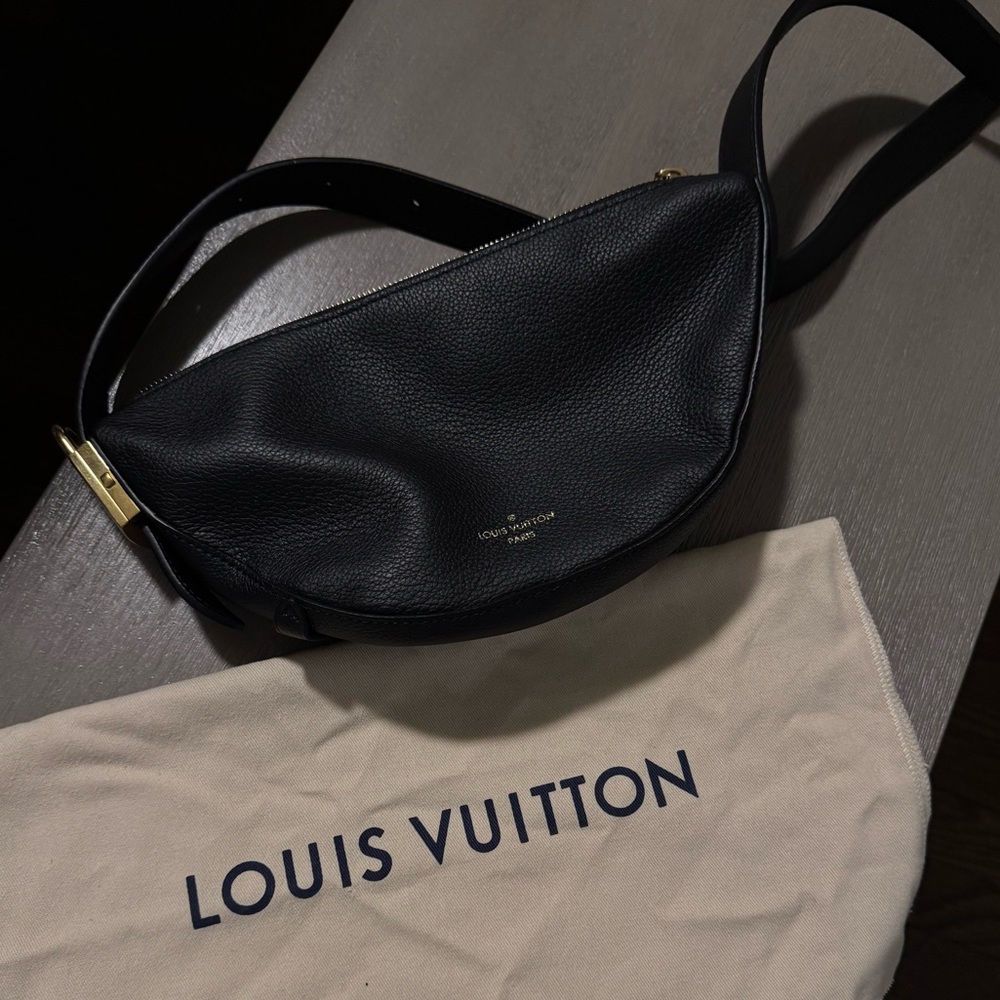 Louis Vuitton Black Leather Belt Bag